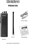 Uniden PRO401HH Professional Series 40 Channel Handheld CB Radio, 4 Watts Power with Hi/Low Power Switch, Auto noise cancellation, Belt Clip And Strap Included, 2.75in. x 4.33in. x 8.66in.