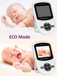  Babysense Video Baby Monitor with Camera and Audio, Long Range, Room Temperature, Infrared Night Vision, Two Way Talk Back, Lullabies, VOX and Long Battery Life, Model: V24US