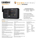 Uniden HomePatrol-2 Color Touchscreen Simple Program Digital Scanner, TrunkTracker V and S,A,M,E, Emergency/Weather Alert, APCO P25 Phase 1 and 2! Covers USA and Canada, Quick Record & Playback