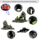 XAUIIO Aquarium Fish Tank Mountain View Stone Decoration, Resin Moss Tree Rock Cave Ornament