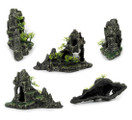 XAUIIO Aquarium Fish Tank Mountain View Stone Decoration, Resin Moss Tree Rock Cave Ornament