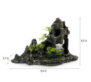 XAUIIO Aquarium Fish Tank Mountain View Stone Decoration, Resin Moss Tree Rock Cave Ornament