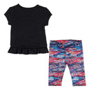 adidas Baby Girls Li'l Sport Short Sleeve Top & Capri Legging Clothing Set