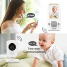 Baby Monitor w/Spectacular Vertical Screen, Slim-Designed Handheld, Extra Long Range, Secure Wireless Technology, Camera Built-in Auto Night Vision, Temperature Alert