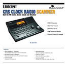 Uniden BC365CRS 500 Channel Scanner and Alarm Clock with Snooze, Sleep, and FM Radio with Weather Alert, Search Bands Commonly used for Police, Fire/EMS, Aircraft, Radio & Marine Transmissions