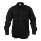 Rothco Heavy Weight Solid Flannel Shirt -  Black XL