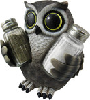 DWK Animal Holder with Salt And Pepper Shaker Set (3 Piece) | Kitchen Décor and Accessories | Salt and Pepper Shakers | Home Décor | Home Decorations - Owl