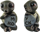 DWK 5.5" Rock Solid Love Adorable Romantic Turtle Couple Best Friends Collectible Two-Piece Figurine Desk Statue for Home and Garden