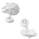 Sterling Silver 3D Millennium Falcon Cufflinks 1" x 3/4"