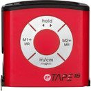 eTape16 Digital Electronic Tape Measure – For Accurate Measuring – Time-Saving Construction Tool – Red Polycarbonate Plastic– 3 Memory Functions – 16 Feet