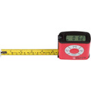 eTape16 Digital Electronic Tape Measure – For Accurate Measuring – Time-Saving Construction Tool – Red Polycarbonate Plastic– 3 Memory Functions – 16 Feet