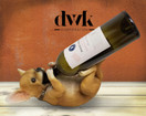 DWK - Tiny Tippler - Chihuahua Guzzler Tabletop Wine Holder Display Figure and Bottle Caddy Puppy Dog Novelty Home Décor Kitchen Accessory Dining Accent,  11-inch