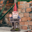 DWK "Take A Hike Go Away" Garden Gnome Statue | Yard Decoration and Yard Art | Garden Statues | Front Porch Decorations | Statues and Figurines | Home Decor - 18"