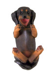 DWK Weenie Wino Dachshund Decorative Table Top Wine Bottle Holder | Home Bar Decor | Wine Accessories for a Wine Bar | Kitchen Organization | Great Gifts for Her - 11"