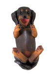 DWK Weenie Wino Dachshund Decorative Table Top Wine Bottle Holder | Home Bar Decor | Wine Accessories for a Wine Bar | Kitchen Organization | Great Gifts for Her -  11"