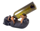 DWK Weenie Wino Dachshund Decorative Table Top Wine Bottle Holder | Home Bar Decor | Wine Accessories for a Wine Bar | Kitchen Organization | Great Gifts for Her -  11"