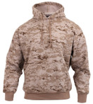 Rothco Camo Pullover Hooded Sweatshirt - Desert Digital Camo Large
