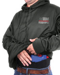 Rothco Thin Red Line Concealed Carry Hoodie -  Grey XL