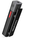 SabineTek SmartMike+ - Rechargeable Wireless Bluetooth Microphone, Hands-Free w/Noise Cancellation, Compatible w/GoPro, Canon Camera, iPhone/Android - Perfect for Vlogging & Interviewing, Black