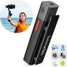SabineTek SmartMike+ - Rechargeable Wireless Bluetooth Microphone, Hands-Free w/Noise Cancellation, Compatible w/GoPro, Canon Camera, iPhone/Android - Perfect for Vlogging & Interviewing, Black