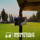 Blue Tees Golf Rangefinder Magnetic Holder Mount, Adjustable Range Finder Strap for Easy Access | Golf Accessory | Attaches to Push Cart and Golf Cart Rails