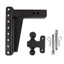 BulletProof Hitches 2.5" Adjustable Heavy Duty (22,000lb) 10" Drop/Rise Trailer Hitch with 2" & 2 5/16" Dual Ball (Black Textured Powder Coat, Solid Steel)