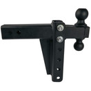 BulletProof Hitches 2.5" Adjustable Medium Duty (14,000lb Rating) 6" Drop/Rise Trailer Hitch w/ 2" and 2 5/16" Dual Ball (Black Textured Powder Coat)