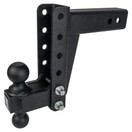 BulletProof Hitches 2.5" Adjustable Medium Duty (14,000lb Rating) 6" Drop/Rise Trailer Hitch w/ 2" and 2 5/16" Dual Ball (Black Textured Powder Coat)