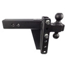 BulletProof Hitches 2.5" Adjustable Heavy Duty (22,000lb Rating) 6" Drop/Rise Trailer Hitch w/ 2" and 2 5/16" Dual Ball (Black Textured Powder Coat, Solid Steel)