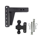 BulletProof Hitches 2.5" Adjustable Heavy Duty (22,000lb Rating) 6" Drop/Rise Trailer Hitch w/ 2" and 2 5/16" Dual Ball (Black Textured Powder Coat, Solid Steel)