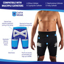Cathwear Catheter Leg Bag Underwear - Leg Bag Holder for Men & Women - Catheter Supplies Compatible with Foley, Nephrostomy, Suprapubic & Biliary Catheters Holds (2) 600ml Leg Bags - Black - Large