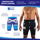 Cathwear Catheter Leg Bag Underwear - Leg Bag Holder for Men & Women - Catheter Supplies Compatible w/ Foley, Nephrostomy, Suprapubic & Biliary Catheters Holds (2) 600ml Leg Bags - Large Black