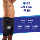 Cathwear Catheter Leg Bag Underwear - Leg Bag Holder for Men & Women - Catheter Supplies Compatible w/ Foley, Nephrostomy, Suprapubic & Biliary Catheters Holds (2) 600ml Leg Bags - Large Black