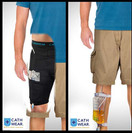 Cathwear Catheter Leg Bag Underwear - Leg Bag Holder for Men & Women - Catheter Supplies Compatible to Foley, Nephrostomy, Suprapubic & Biliary Catheters Holds (2) 600ml Leg Bags - Black Small
