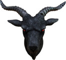 DWK - Lucifer - Baphomet Ceremonial Horned Black Sabbatic Goat Life-Size Realistic Faux Taxidermy Satanic Rites Evil Demonic Pagan Wall Art Sculpture Home Decor Accent, 18-inch