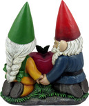 DWK - Watch Our Love Grow - Adorable Hand Painted Gnome Couple with Heart Shaped Love Root Vegetable Radish Home Patio & Garden Decor Accent, 7.75-inch