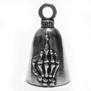 Guardian Bell Skeleton Middle Finger Motorcycle Biker Luck Riding Bell