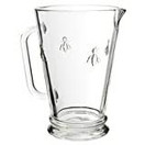 La Rochere Napoleon Bee Glass Pitcher – 34.0 oz, Decorative Glassware w/ The French Bee Embossed Design, Fine French Glassware, Drinking Pitcher, Glass Water Pitcher, Dishwasher Safe