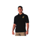 Rothco Black Military Embroidered Golf Shirt - Marines