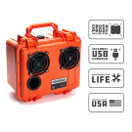 DemerBox: Waterproof, Portable, and Rugged Outdoor Bluetooth Speakers. Loud Sound, Deep Bass, 40+ hr Battery Life, Dry Box + USB Charging, Multi-Pairing Party Mode. Built to Last