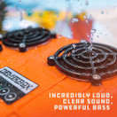 DemerBox: Waterproof, Portable, & Rugged Outdoor Bluetooth Speakers. Loud Sound, Deep Bass, 40+ hr Battery Life, Dry Box + USB Charging, Multi-Pairing Party Mode. Built to Last