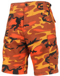 Rothco Colored Camo BDU Shorts - Savage Orange Camo Medium