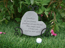 Kay Berry Goodbyes are Not Forever Heart Shaped Memorial Stone (Grey)