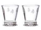 La Rochere 10oz Glass Tumbler Set of 2 – Napoleon Bee clear stemless glass – Ideal for Cocktails, Wine, Irish Coffee, Juice, Appetizers – Ideal Birthday Housewarming gift – Sturdy everyday glassware