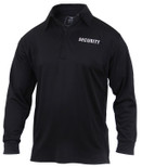 Rothco Moisture Wicking Long Sleeve Security Polo - Black