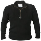  Rothco Quarter Zip Acrylic Commando Sweater Black - Medium