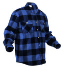 Rothco Extra Heavyweight Buffalo Plaid Flannel Shirt - Blue Plaid Medium