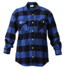 Rothco Extra Heavyweight Buffalo Plaid Flannel Shirt - Blue Plaid Medium
