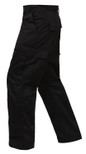 Rothco Relaxed Fit Zipper Fly BDU Pants - Black Large