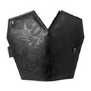  Kreepsville 666 Embossed Skull Coffin Shape Vegan Wallet, Black - Medium